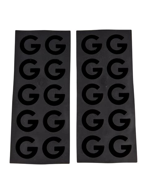 Gucci Ice Tray Ice Maker G Mark 2 Pieces Black Rubber Silicon 